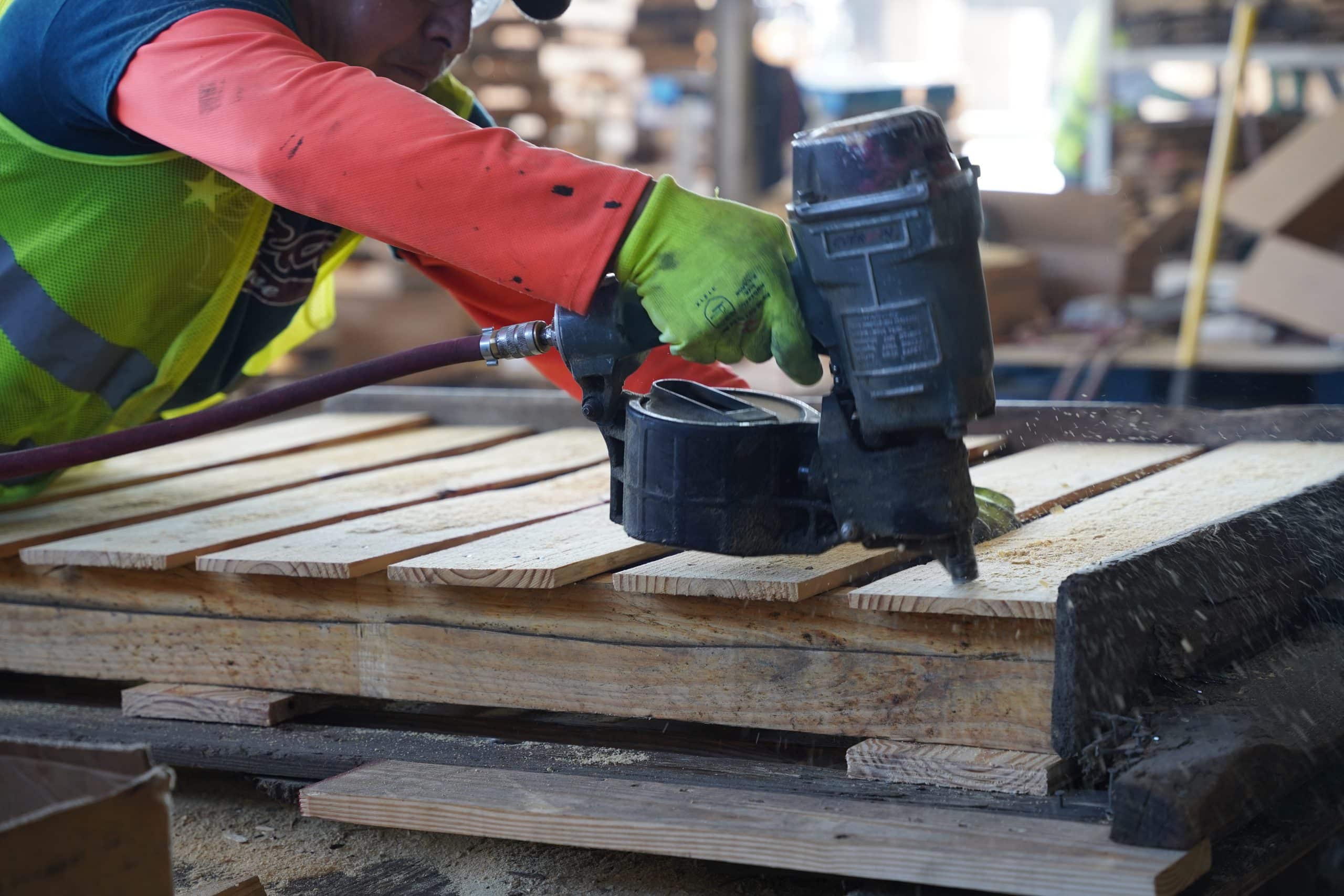 Stacks of custom pallets at Southern Milling & Lumber in Lakeland, FL